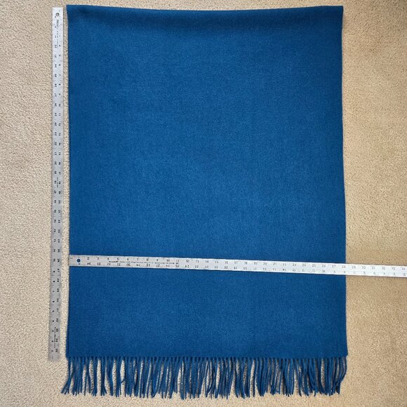 NWOT **TEAL** Cashmere Scarf Large Shawl Wrap - Picture 3 of 16